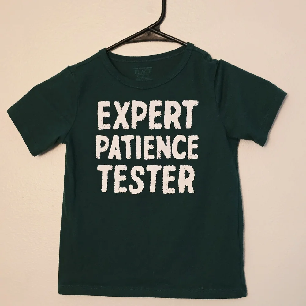 The Children's Place 4T Green 'Expert Patience Tester' Tee